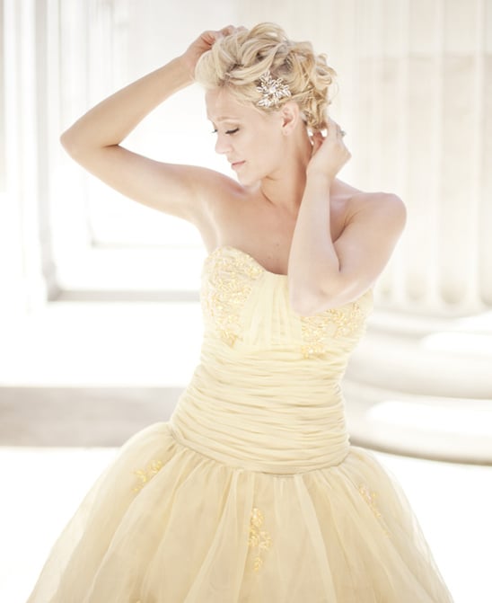 Butter Cream Yellow Wedding Gown