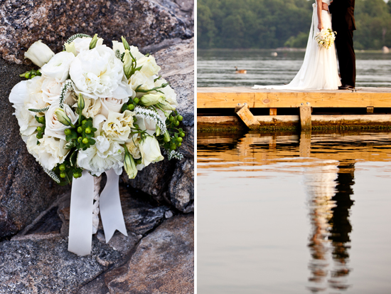 Elegant white wedding bouquet