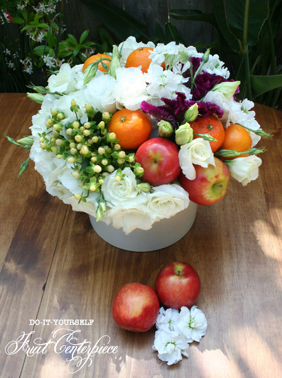Fruit and Flower Do It Yourself Centerpieces