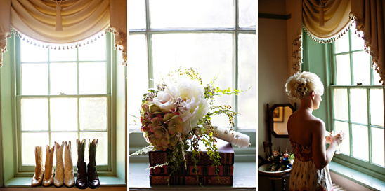 Wedding flowers bouquet by window