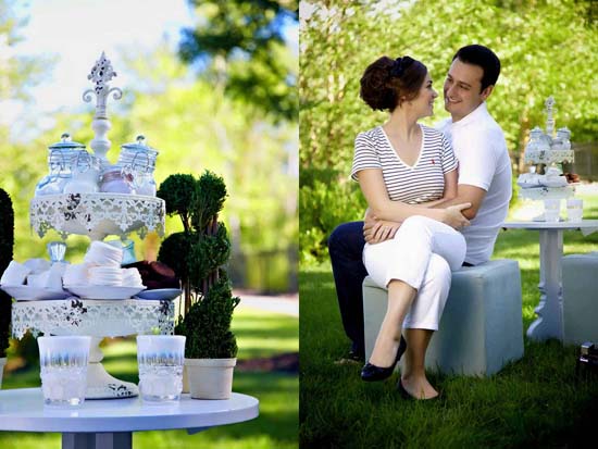 Parisian Picnic Engagement Shoot with Hair, Makeup & Styling by Bride Style Beauty