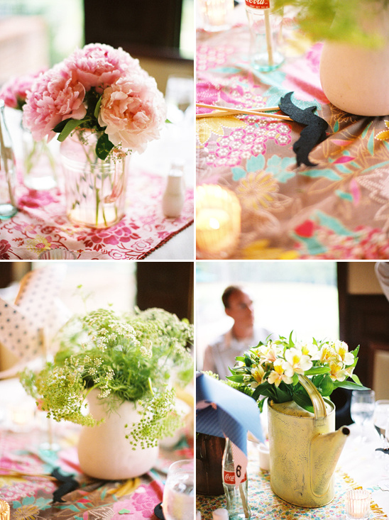 Charming floral table centerpieces for rustic weddings
