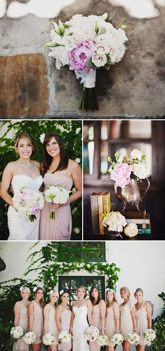 Wedding inspiration collage bouquets bridesmaids decor