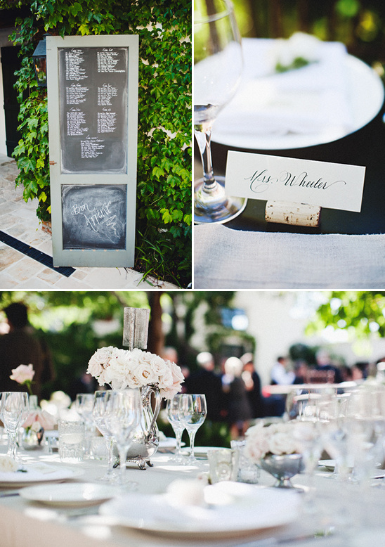 Elegant wedding table settings with floral centerpieces