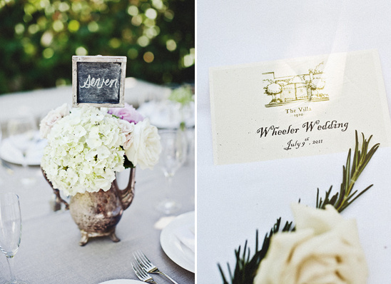 Wheeler Wedding table setting with floral centerpiece