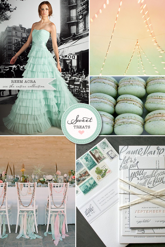 Sweet Treats + Reem Acra Wedding Gowns