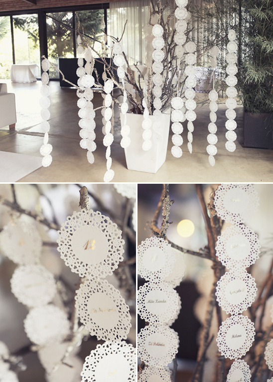 Elegant lace doily decorations