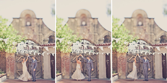 Bride and groom dancing, wedding photo