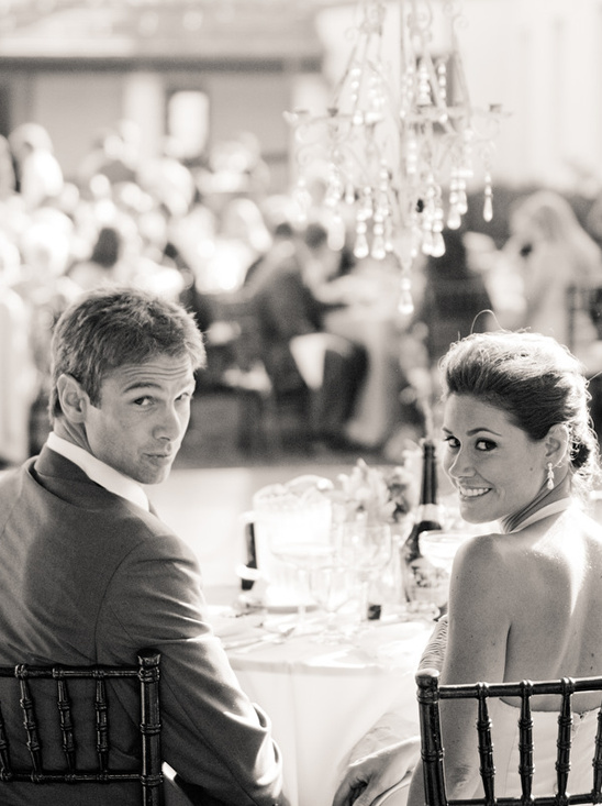 Couple at wedding reception