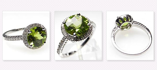 Wedding Giveaway | Win A Peridot & Diamond Halo Engagement Ring