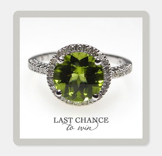 Win A Peridot & Diamond Engagement Ring