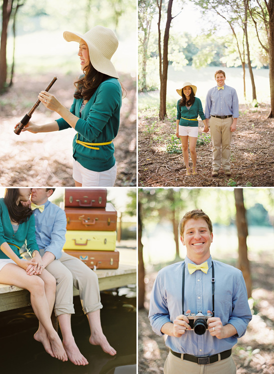 Charming couple enjoying a picnic photoshoot in a sunny forest