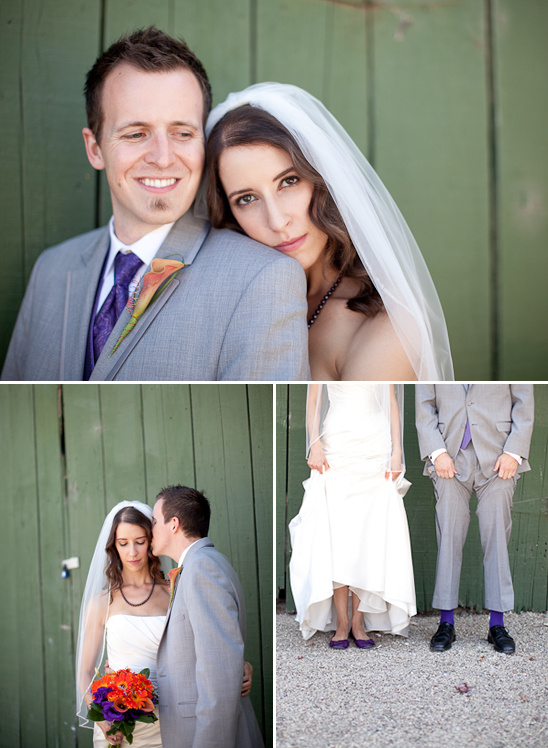Happy couple on their wedding day, embracing with love
