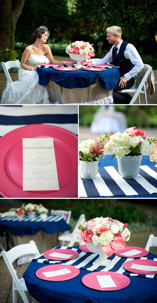 Navy And Pink Wedding Ideas