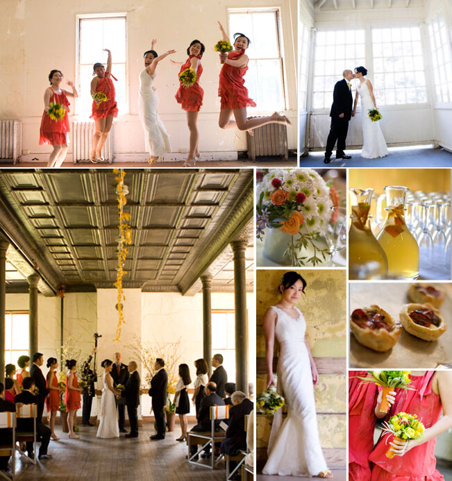Beautiful wedding collage with various scenes and details