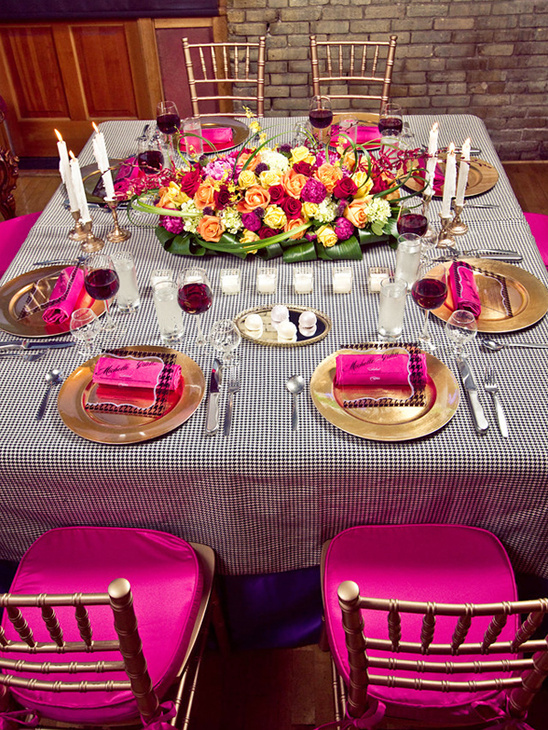 Pink and Gold Wedding Decor