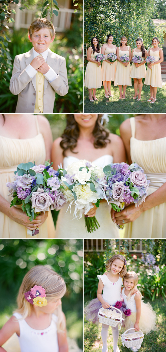 Wedding day with flowers, dresses and a young groom