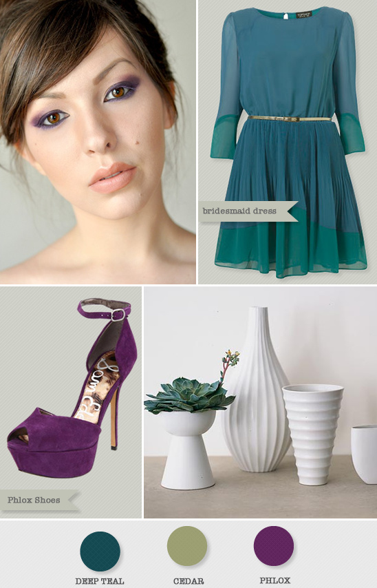 Elegant style and color palette inspiration with shoes and dress