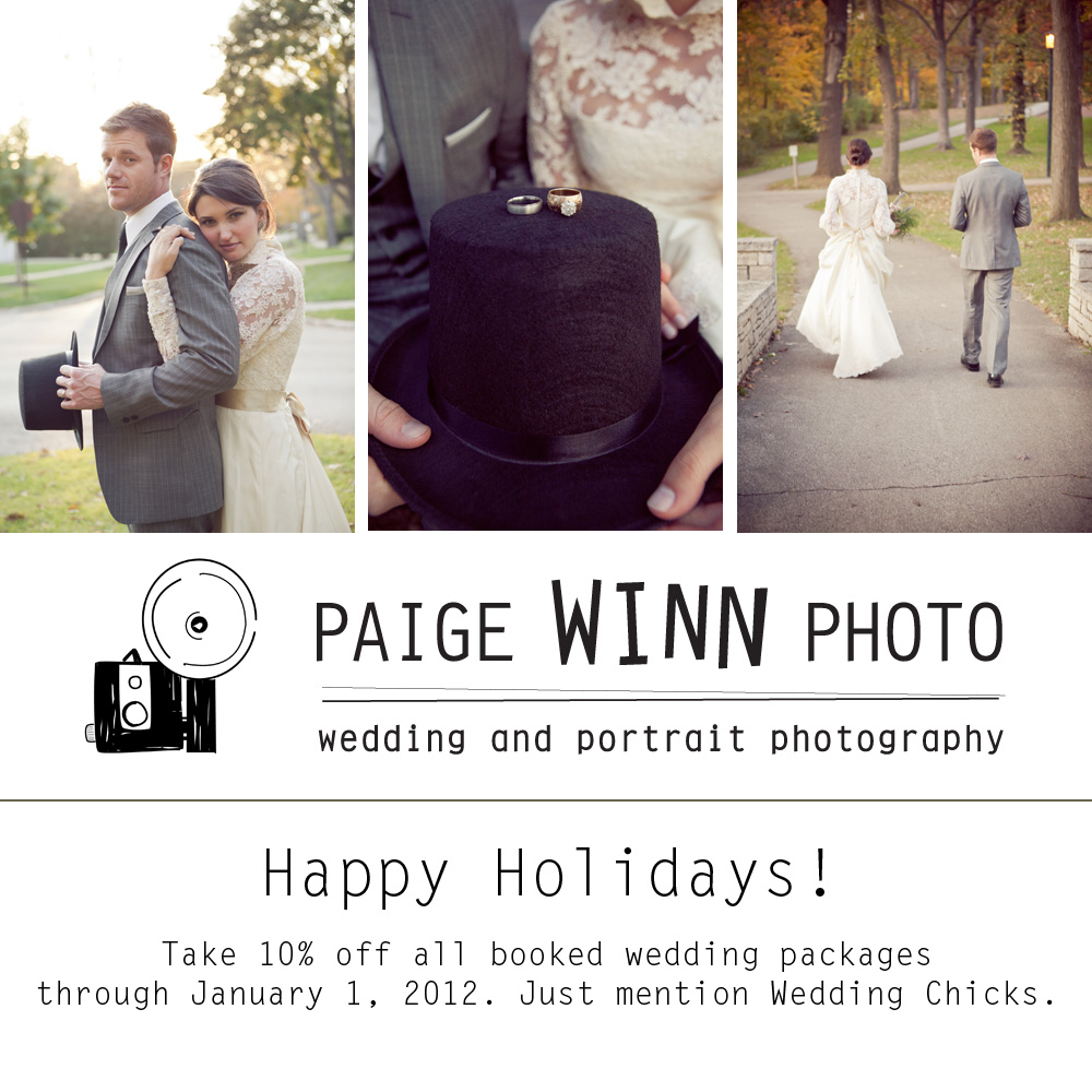 Wedding photography promotion with couple and top hat