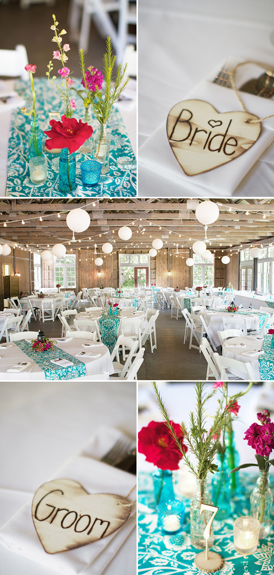 Pink And Teal Wedding