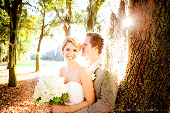 Happy couple in love on a wedding day, outdoors in nature