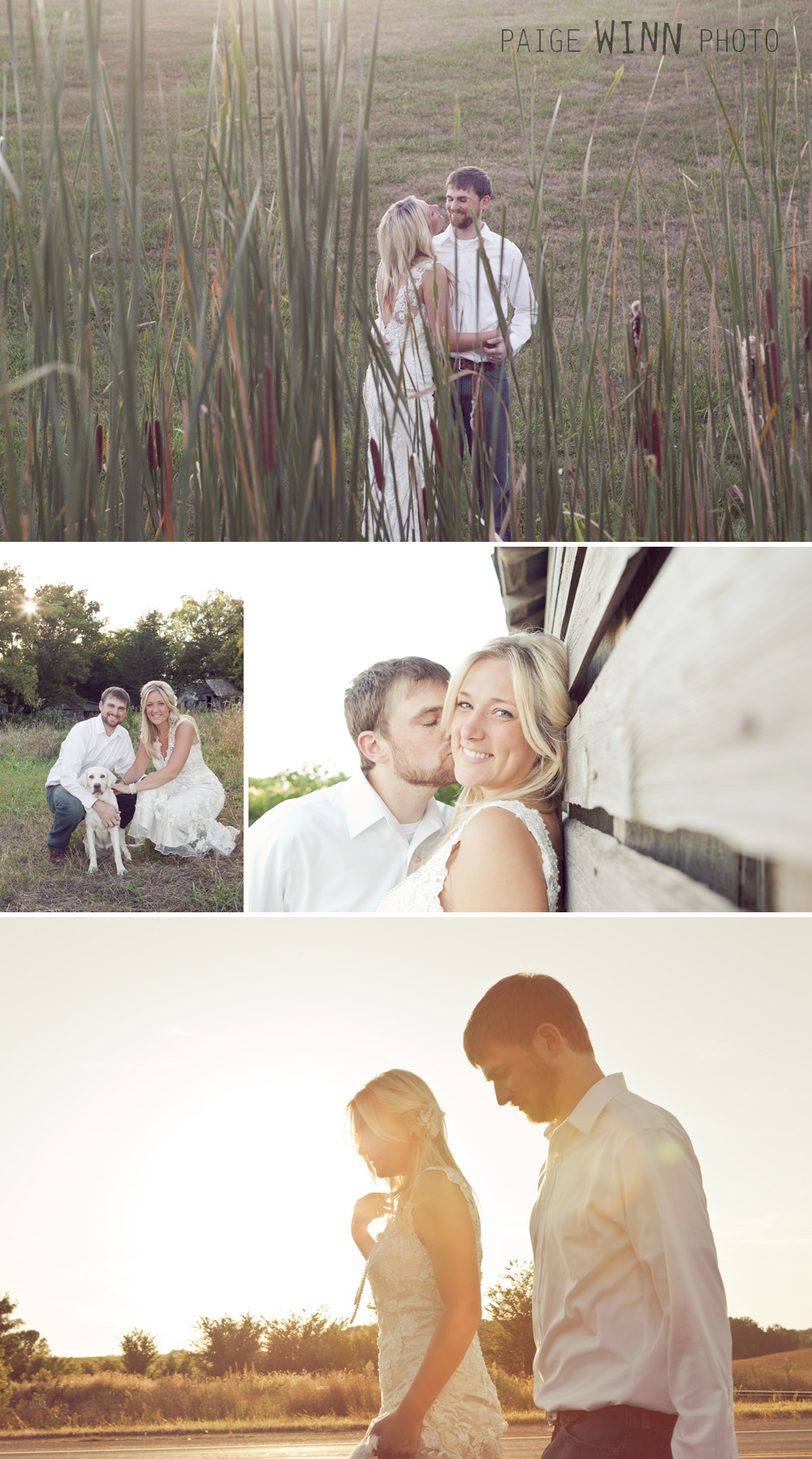 Romantic engagement photos of a couple in a dreamy natural setting