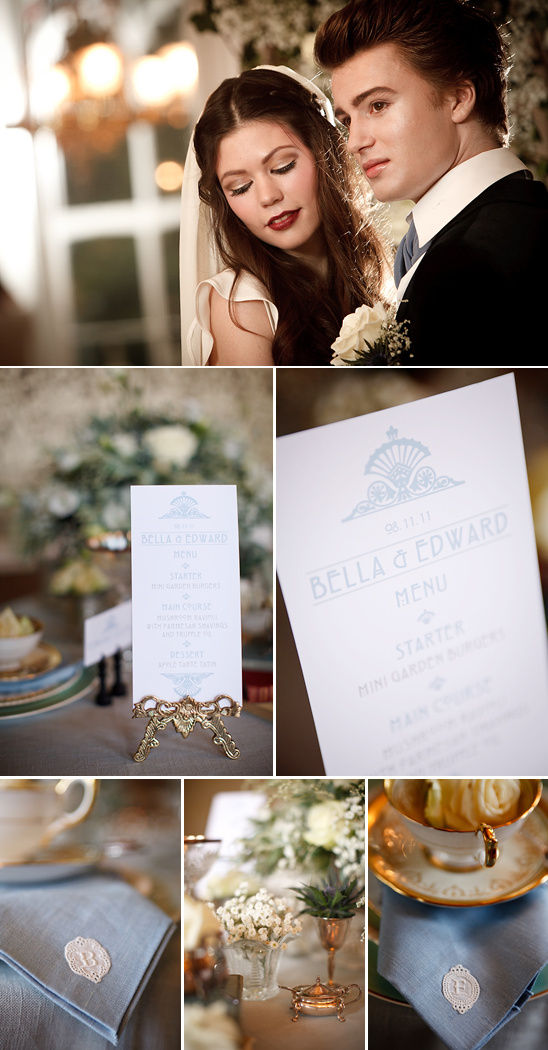 Bella and Edward themed wedding decor and details