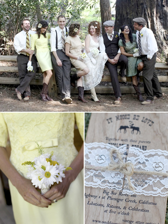 Rustic wedding guests,  rustic style