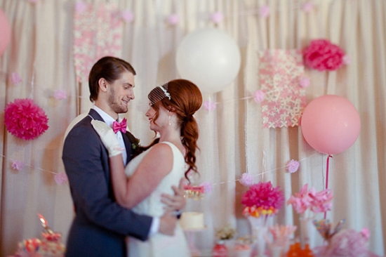 Candy & Pink Balloons | Mad Men | Sixties Vintage Wedding Inspiration