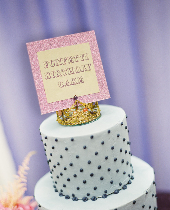 Funfetti birthday cake with dots