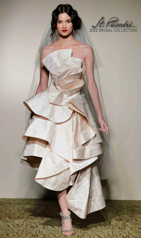 Elegant cream wedding gown, 2012 collection