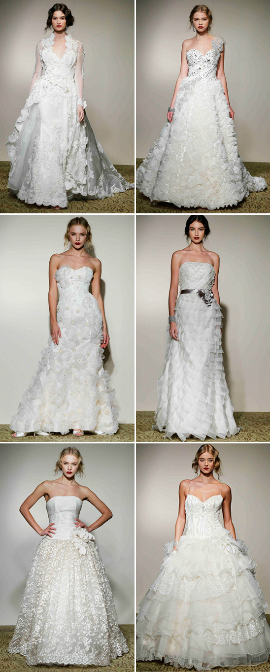 Elegant wedding gowns in various styles
