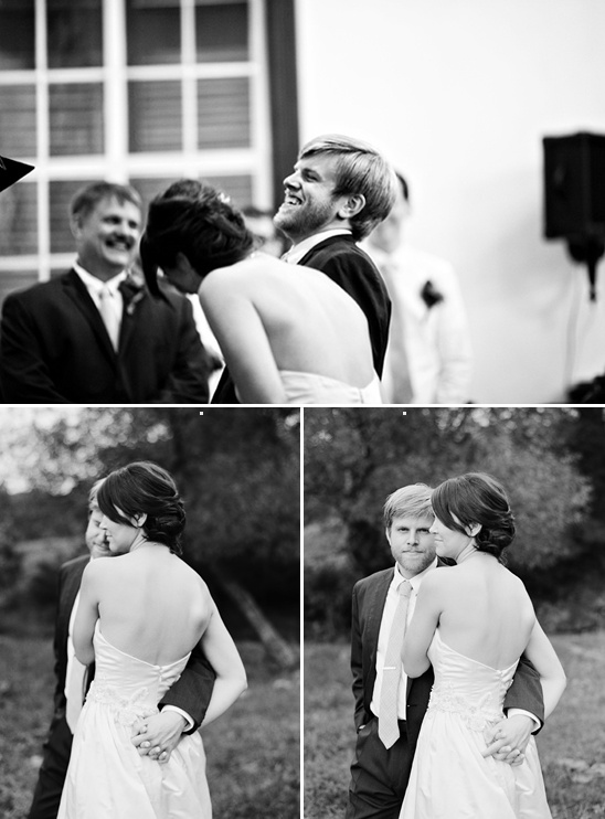 Black and white wedding day candid moments of couple