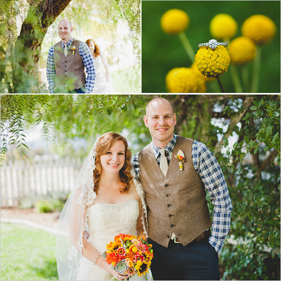 Happy bride and groom wedding portrait