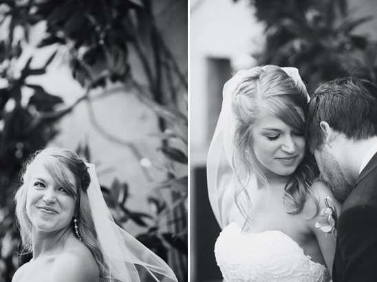 Happy bride and groom on their wedding day