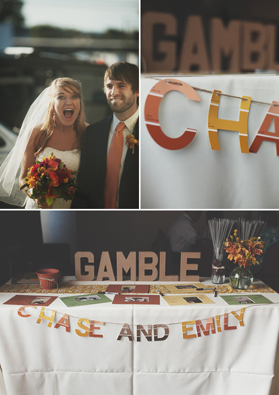 Wedding reception decorations with names