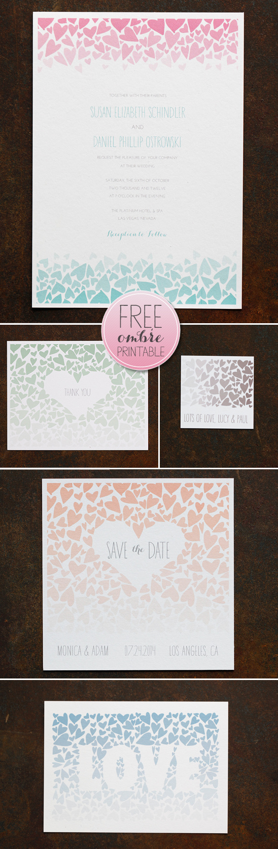 Free Ombre Printables