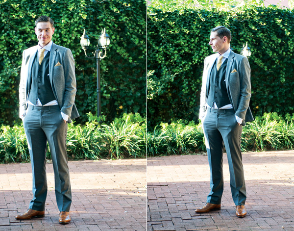 Man in gray suit and yellow tie