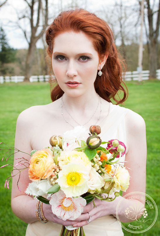 Peach Wedding Bouquet