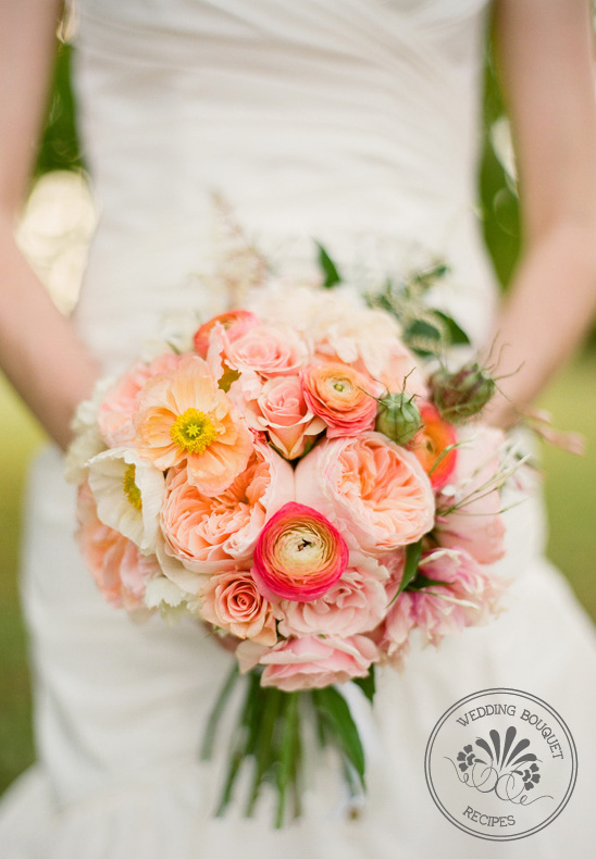 Ranunculus and Rose Wedding Bouquet