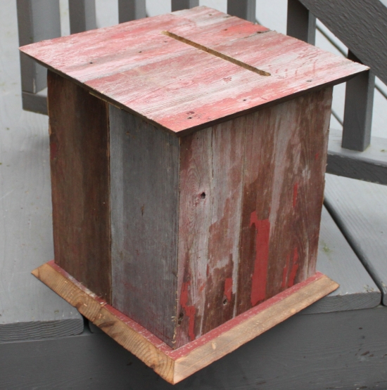 Red Barnwood Card Box: Valentine's Day Sale