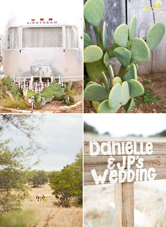 Rustic wedding with Airstream cactus and country details