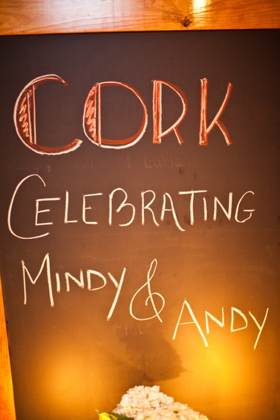 Cork celebrating Mindy & Andy wedding sign