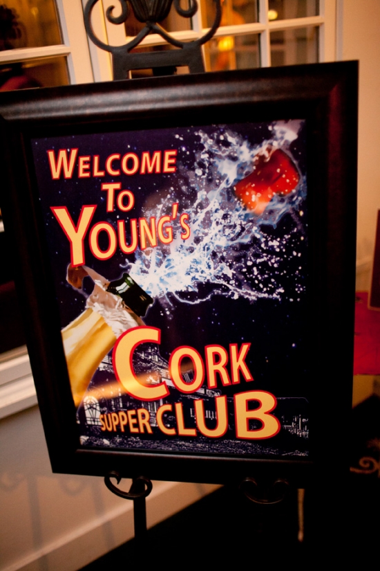 Welcome to Young's Cork Supper Club sign