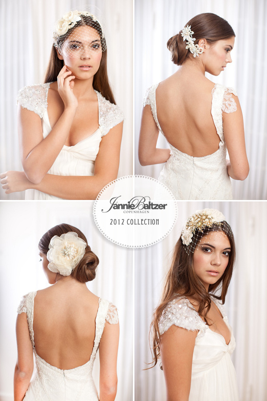 Elegant wedding dresses and headpieces