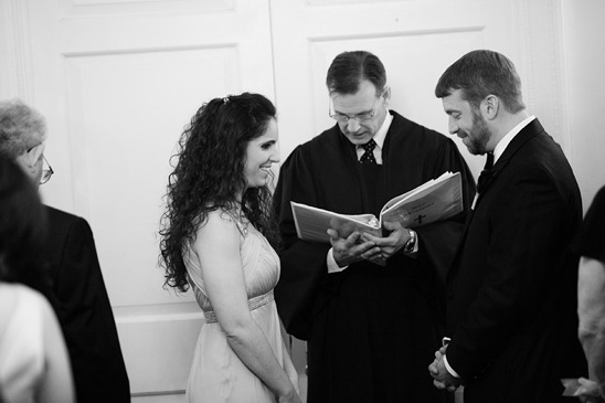 Couple getting married during ceremony