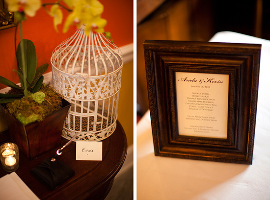 Wedding card box and drinks menu