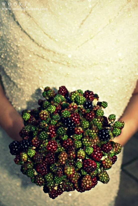 blackberry bouquet wookie wedding flowers