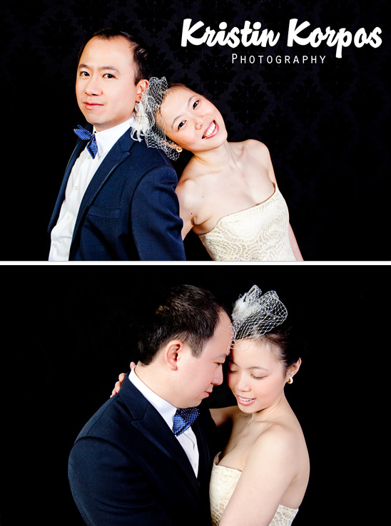 Happy couple in wedding attire