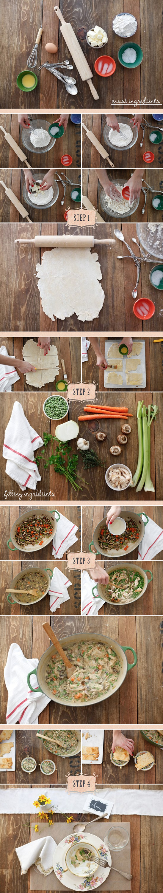 Step by step recipe for pastry and filling
